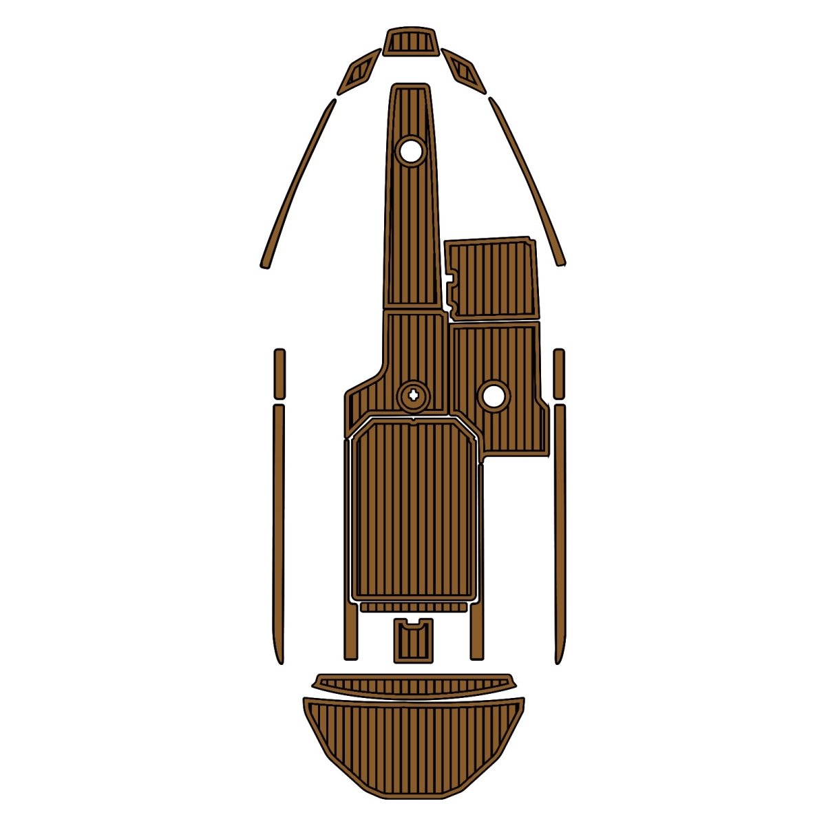 Moomba Mojo 2015 Faux Teak Boat Flooring EVA Foam Marine Decking - HJDECK