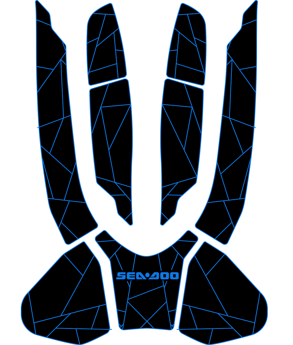 Sea Doo GTX 155, Ltd 215 230 + 300, RXT 260, Wake Pro 2016 - 2017 Jet Ski Traction Mats - HJDECK