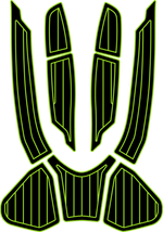 Sea Doo GTX 155, Ltd 215 230 + 300, RXT 260, Wake Pro 2016 - 2017 Jet Ski Traction Mats - HJDECK