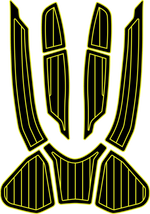 Sea Doo GTX 155, Ltd 215 230 + 300, RXT 260, Wake Pro 2016 - 2017 Jet Ski Traction Mats - HJDECK