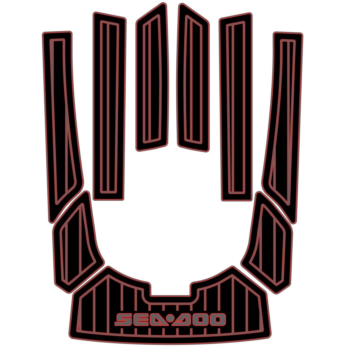 Sea Doo GTX 1996 - 2002 / GTI 1997 - 2000 Jet Ski Traction Mats EVA Foam Boat Flooring Kits - HJDECK