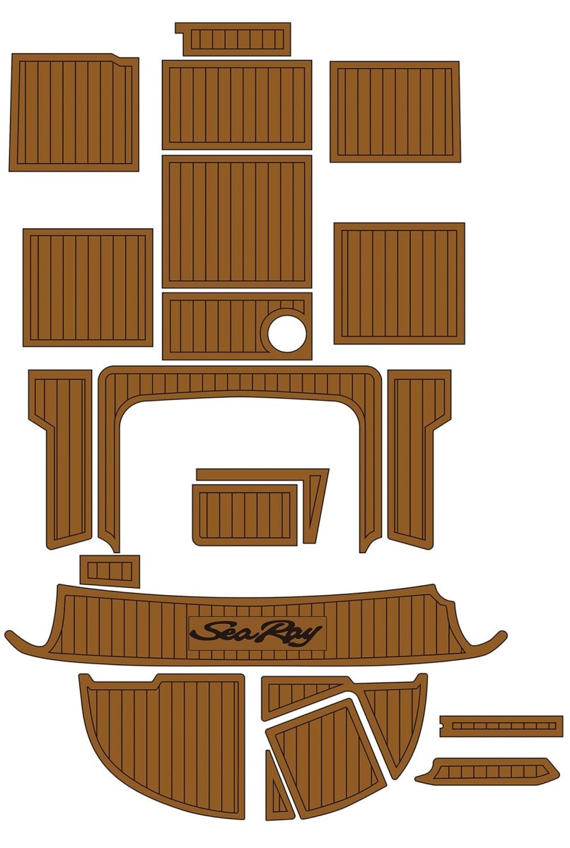 Sea Ray 225 Weekender Non Slip Boat Flooring Decking Pad Swim Platform Cockpit Mats - HJDECK