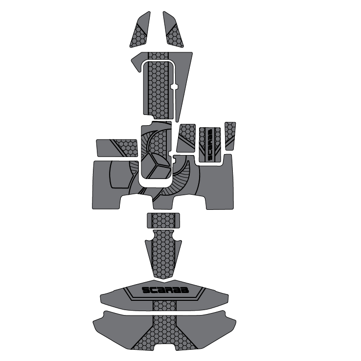 SeaDoo 2016 - 2011 scarab 165ID EVA Foam Boat Flooring Swim Platform & Cockpit Pad - HJDECK