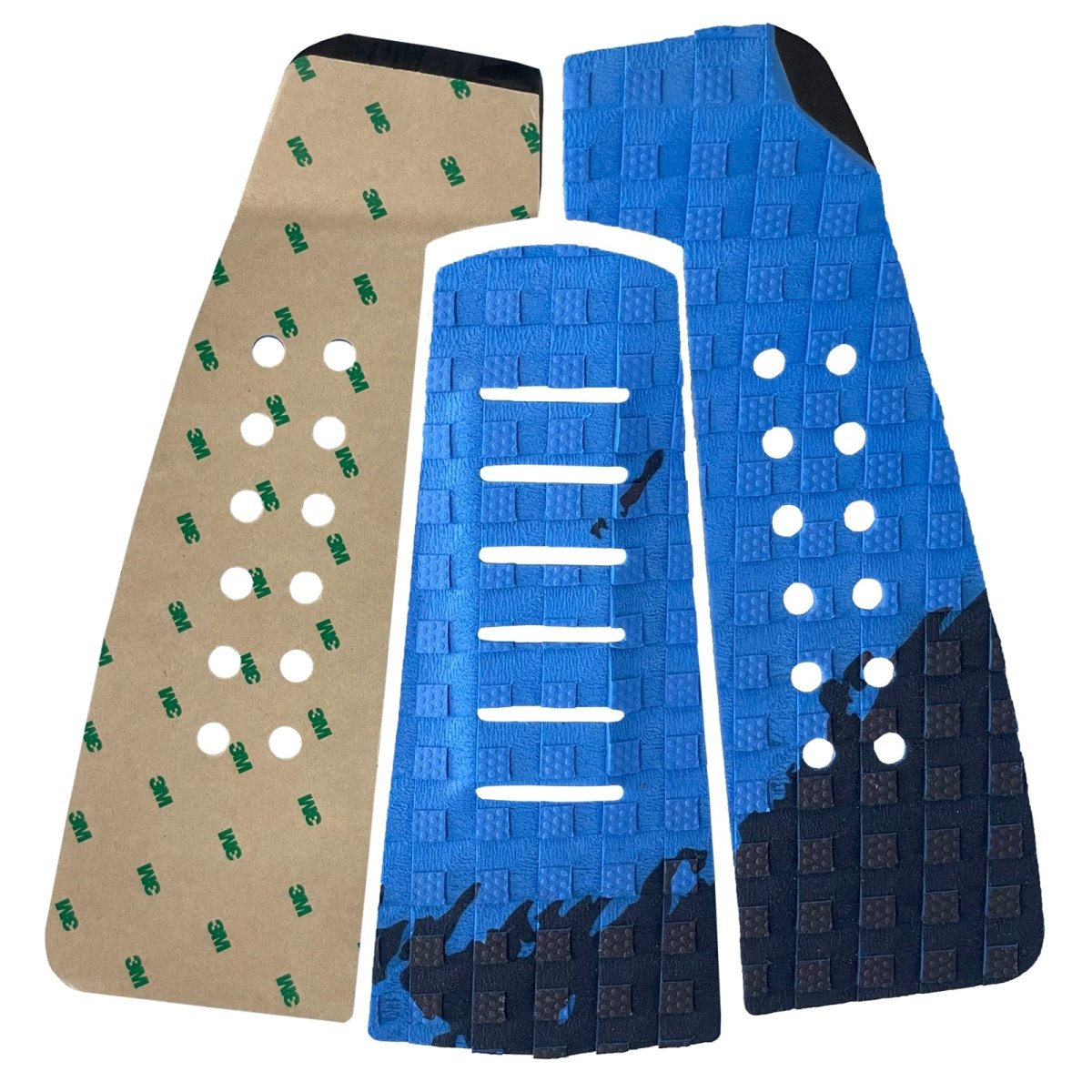 Short Board 3 pieces Traction Pad - Blue - HJDECK