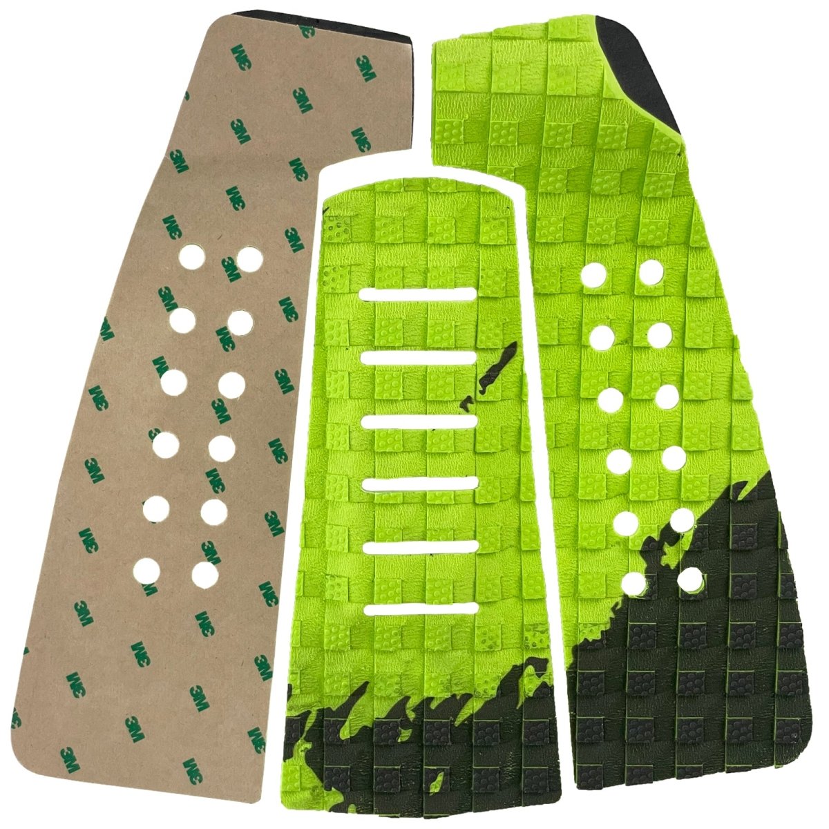 Short Board 3 pieces Traction Pad - Green - HJDECK