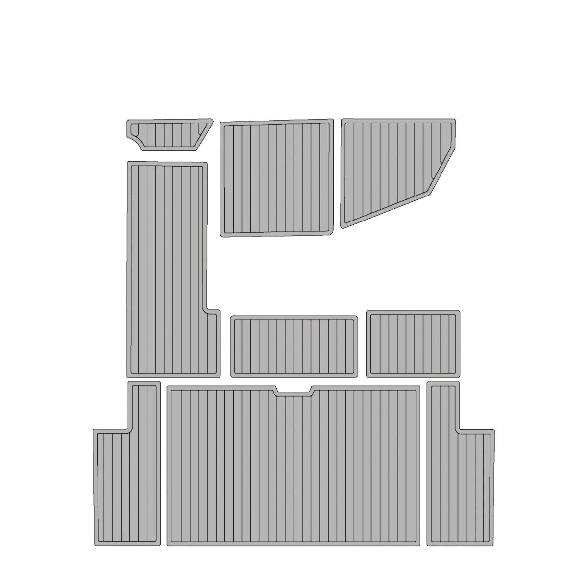 1988 SEA RAY 268 SUNDANCER EVA Foam Faux Teak Boat Deck MatteMarine Flooring Marine Boat Decking Carpet Leaf Yacht Vehicle Pad - HJDECK