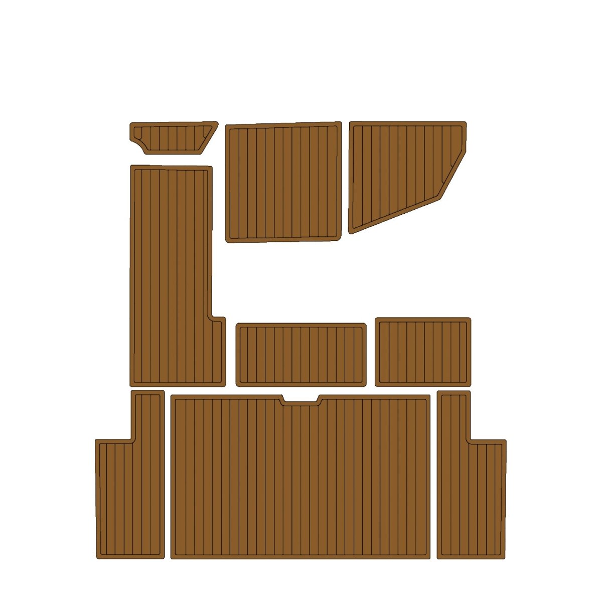 1988 SEA RAY 268 SUNDANCER EVA Foam Faux Teak Boat Deck MatteMarine Flooring Marine Boat Decking Carpet Leaf Yacht Vehicle Pad - HJDECK