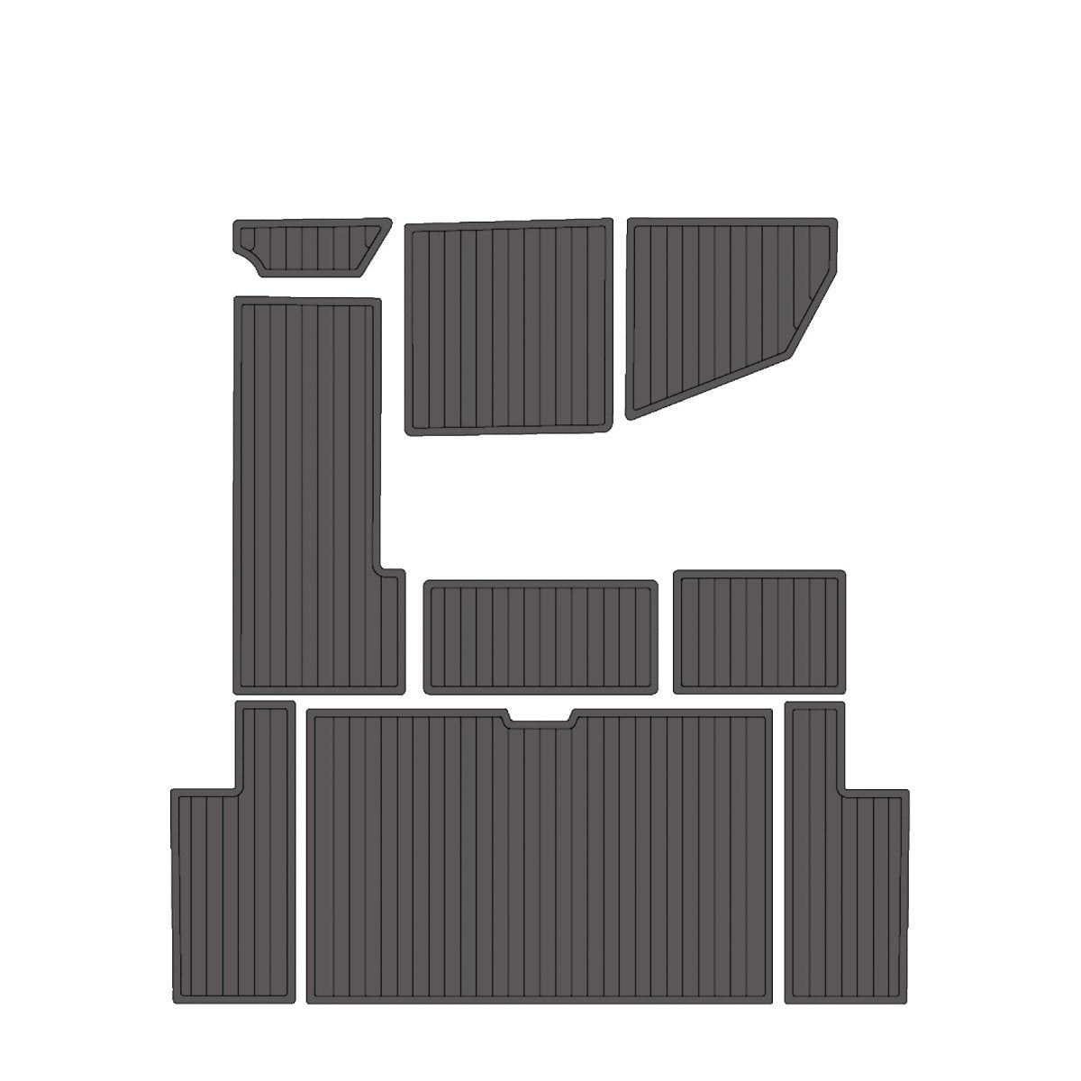 1988 SEA RAY 268 SUNDANCER EVA Foam Faux Teak Boat Deck MatteMarine Flooring Marine Boat Decking Carpet Leaf Yacht Vehicle Pad - HJDECK