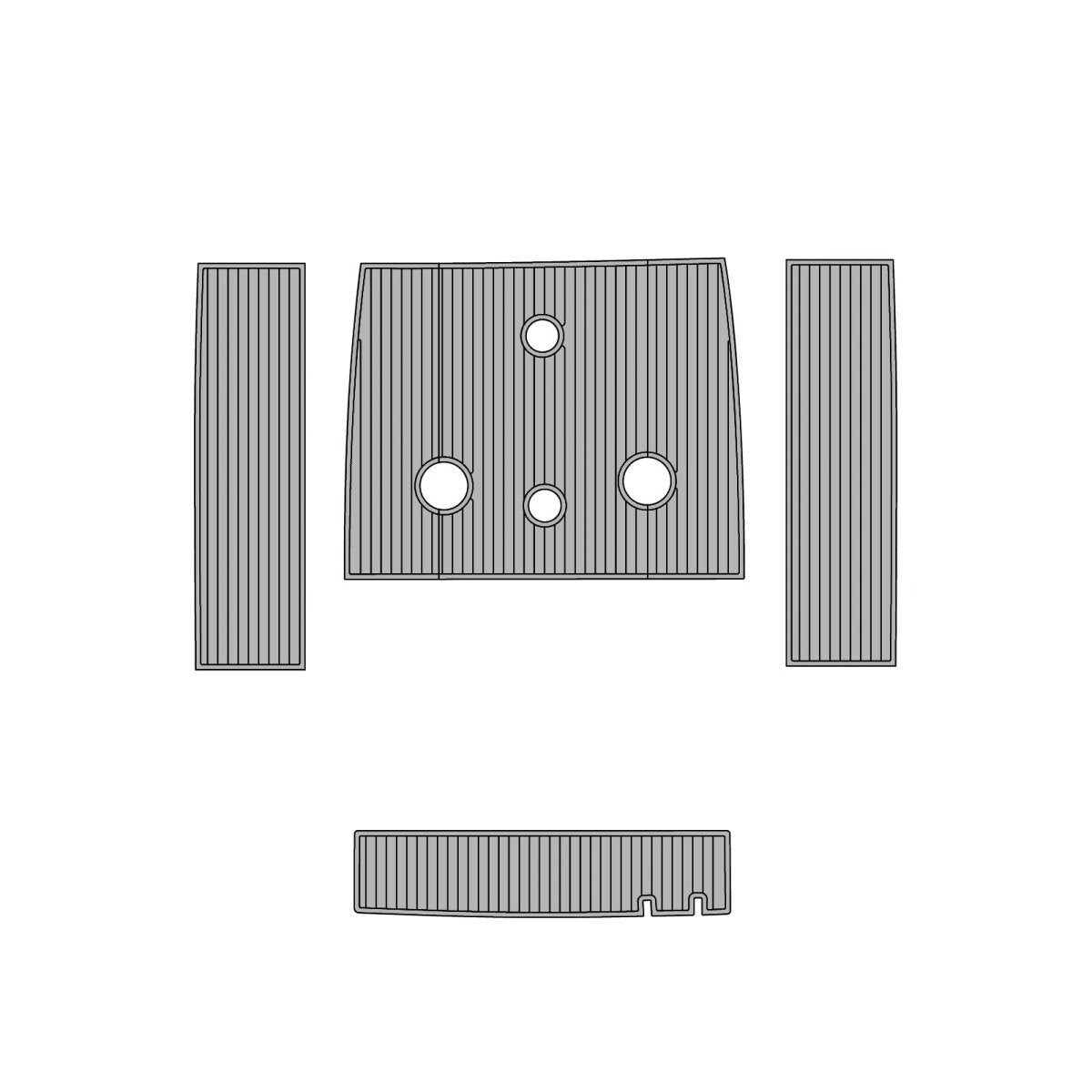 1996 WellCraft 22 EVA Foam Faux Teak Boat Deck MatteMarine Flooring Marine Boat Decking Carpet Leaf Yacht Vehicle Pad - HJDECK