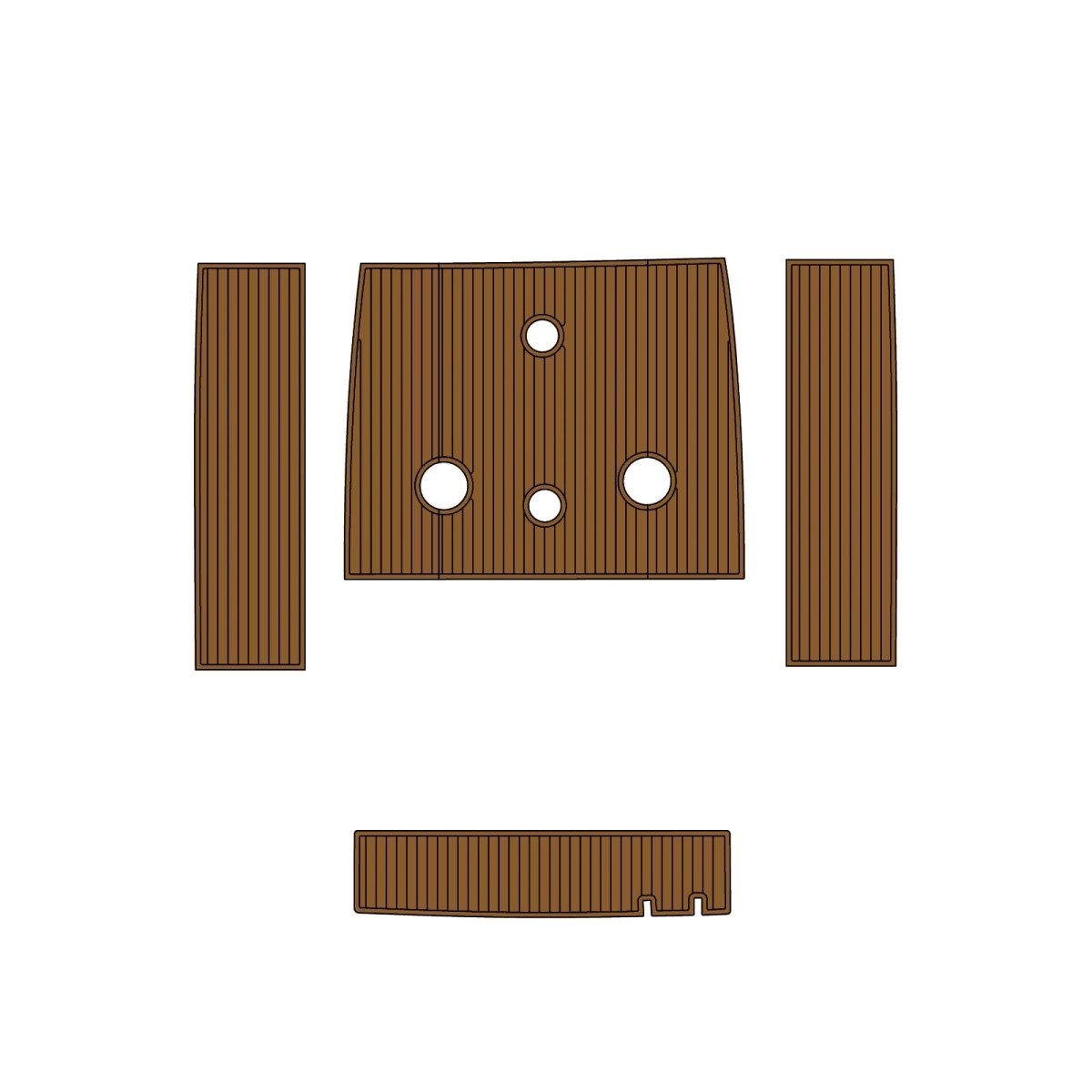 1996 WellCraft 22 EVA Foam Faux Teak Boat Deck MatteMarine Flooring Marine Boat Decking Carpet Leaf Yacht Vehicle Pad - HJDECK