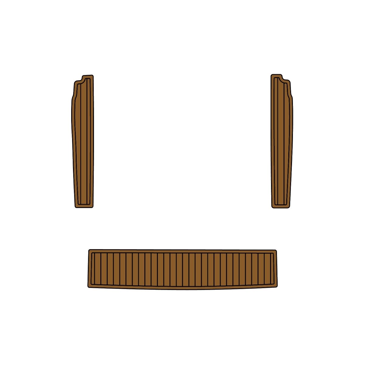 1997 Baja Outlaw 20 EVA Foam Faux Teak Boat Deck MatteMarine Flooring Marine Boat Decking Carpet Leaf Yacht Vehicle Pad - HJDECK