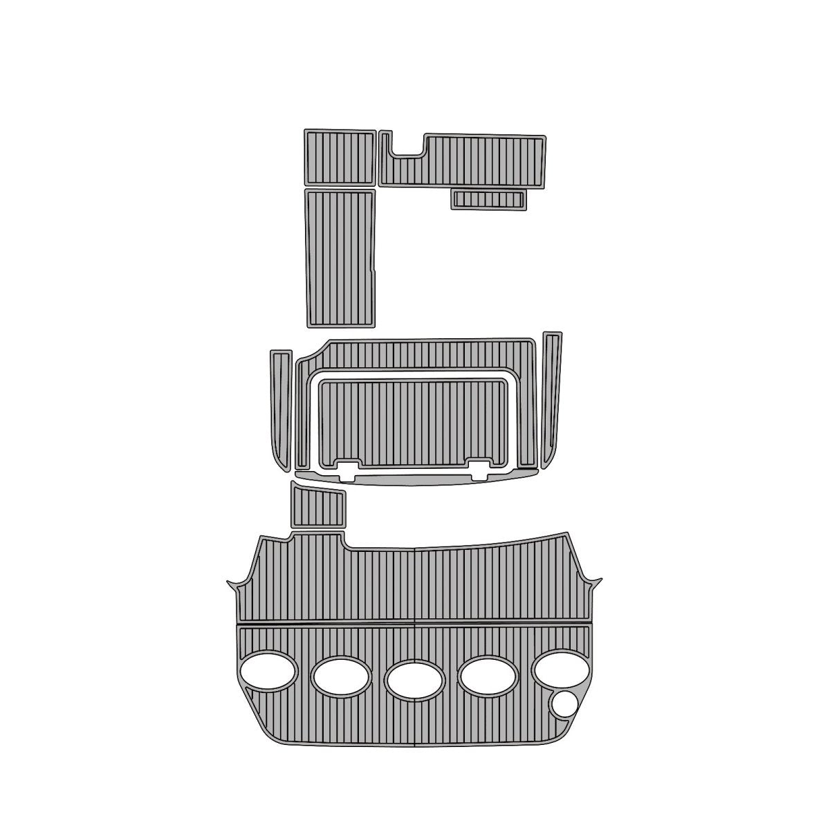 1999 Chris Craft 300 Express Cruiser EVA Foam Faux Teak Boat Deck MatteMarine Flooring Marine Boat Decking Carpet Leaf Yacht Vehicle Pad - HJDECK