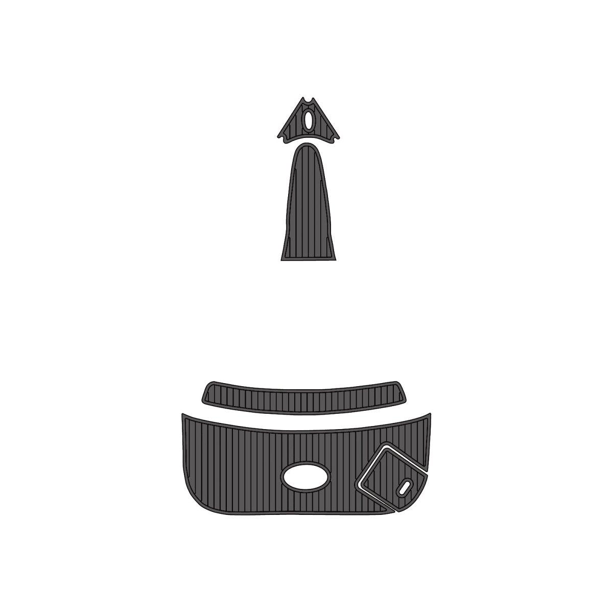 1999 Crownline 192 BR EVA Foam Faux Teak Boat Deck MatteMarine Flooring Marine Boat Decking Carpet Leaf Yacht Vehicle Pad - HJDECK