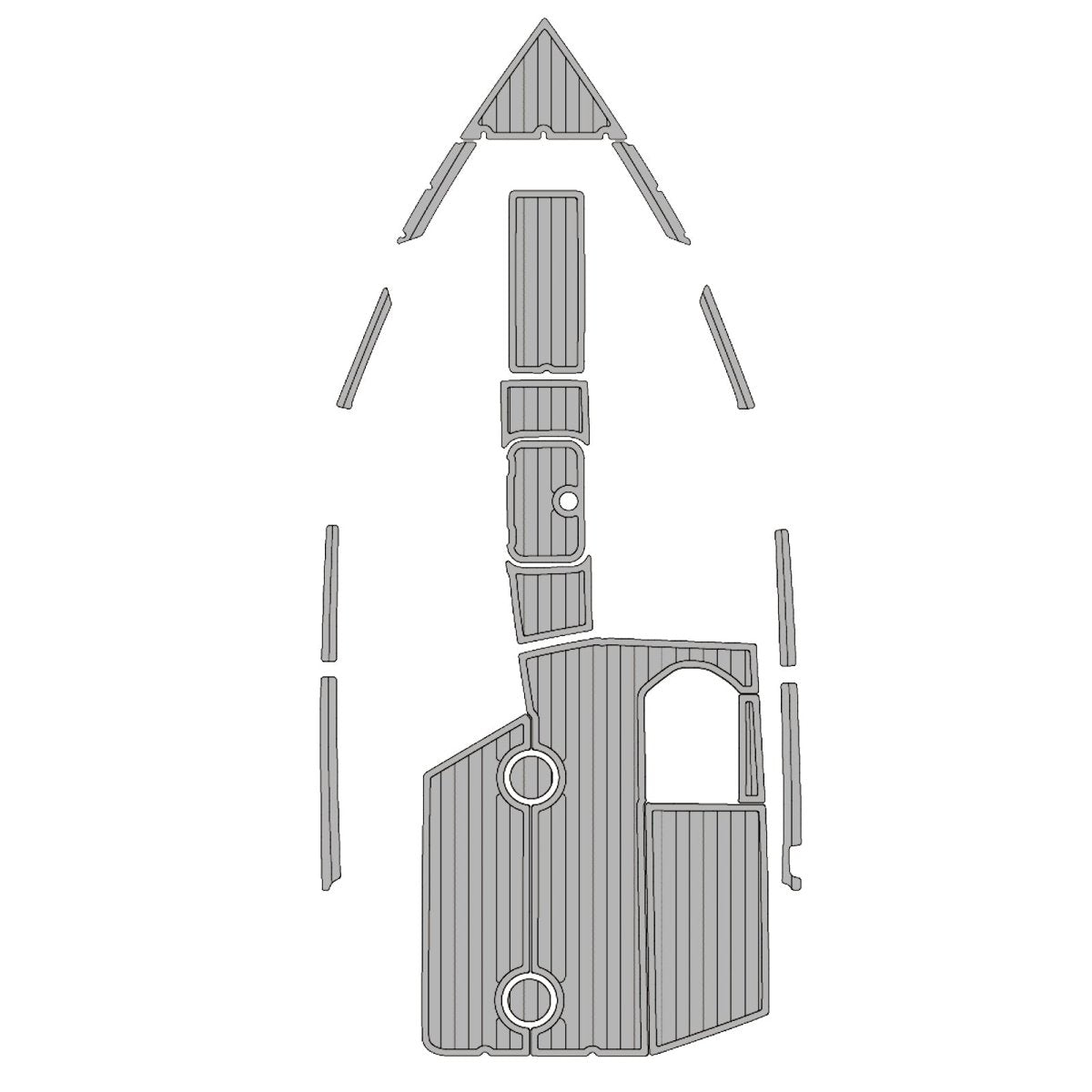 2000 CENTURION ELITE V VERSION２EVA Foam Faux Teak Boat Deck MatteMarine Flooring Marine Boat Decking Carpet Leaf Yacht Vehicle Pad - HJDECK