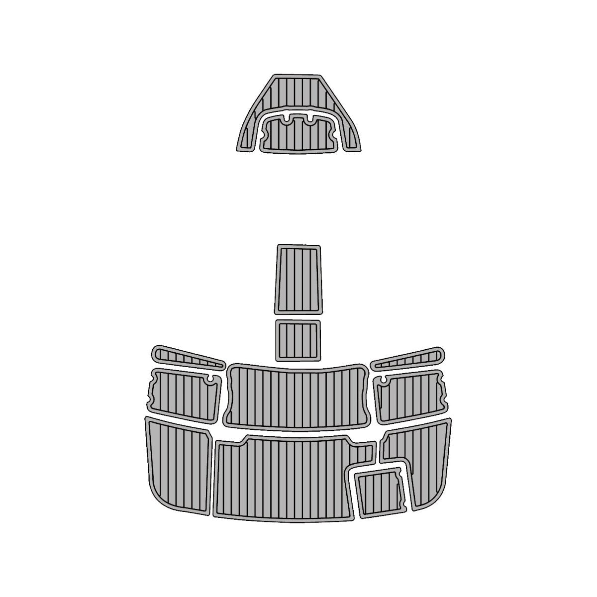 2002 CHAPARRAL 260 SSI EVA Foam Faux Teak Boat Deck MatteMarine Flooring Marine Boat Decking Carpet Leaf Yacht Vehicle Pad - HJDECK