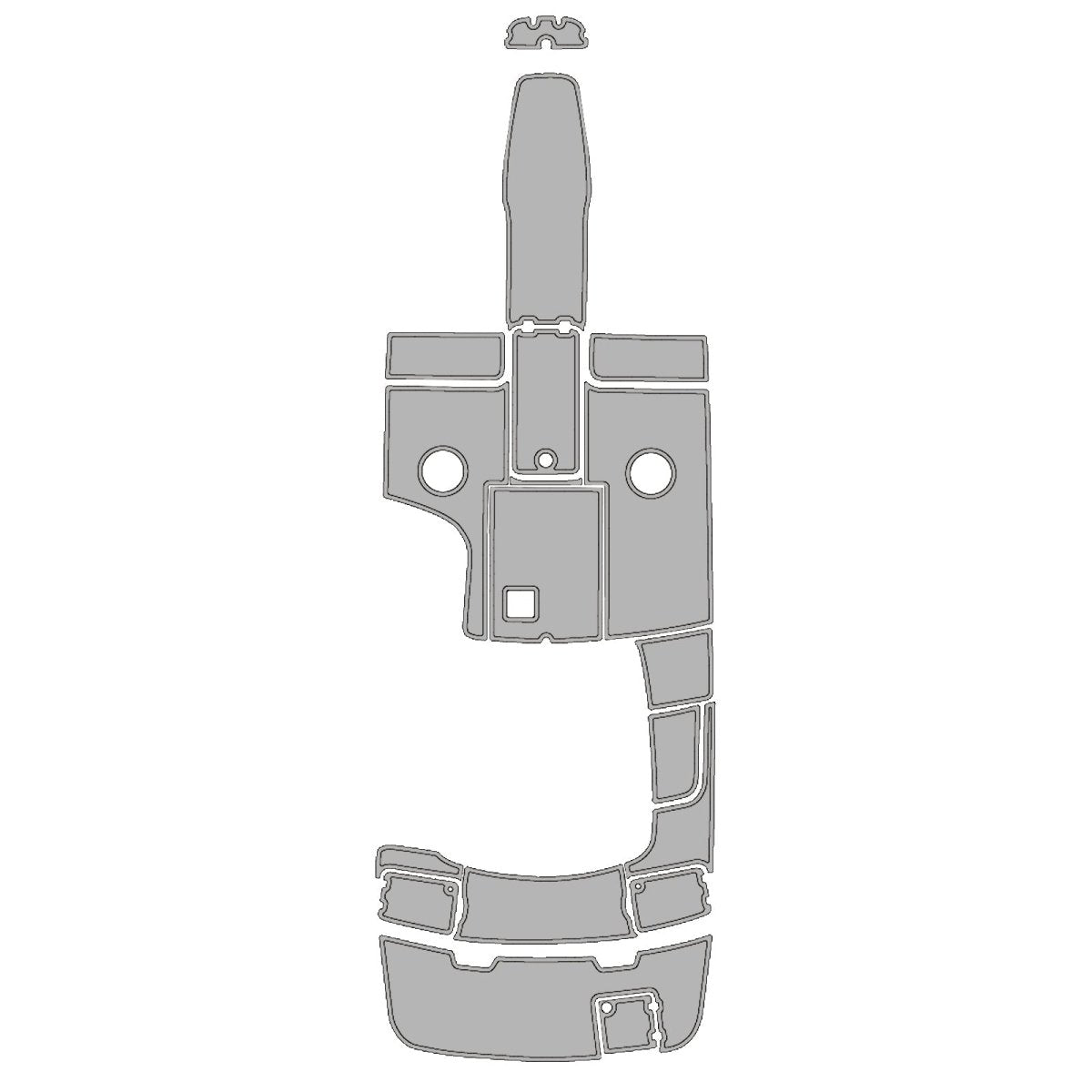 2003-2007 CHAPARRAL 220 EVA Foam Faux Teak Boat Deck MatteMarine Flooring Marine Boat Decking Carpet Leaf Yacht Vehicle Pad - HJDECK