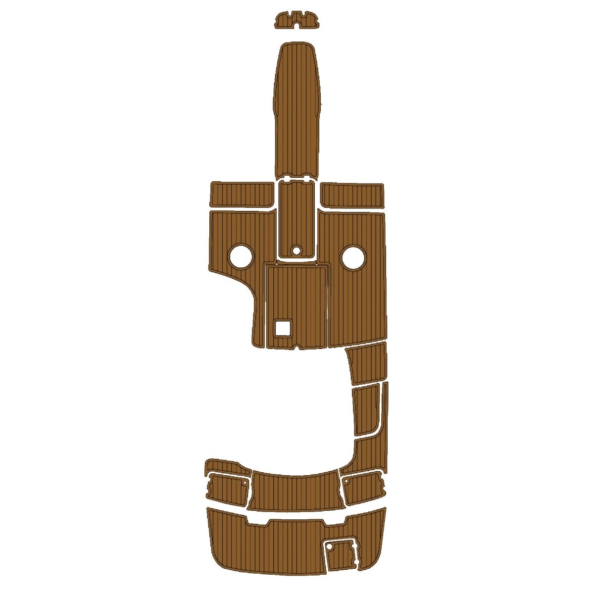 2003-2007 CHAPARRAL 220 EVA Foam Faux Teak Boat Deck MatteMarine Flooring Marine Boat Decking Carpet Leaf Yacht Vehicle Pad - HJDECK