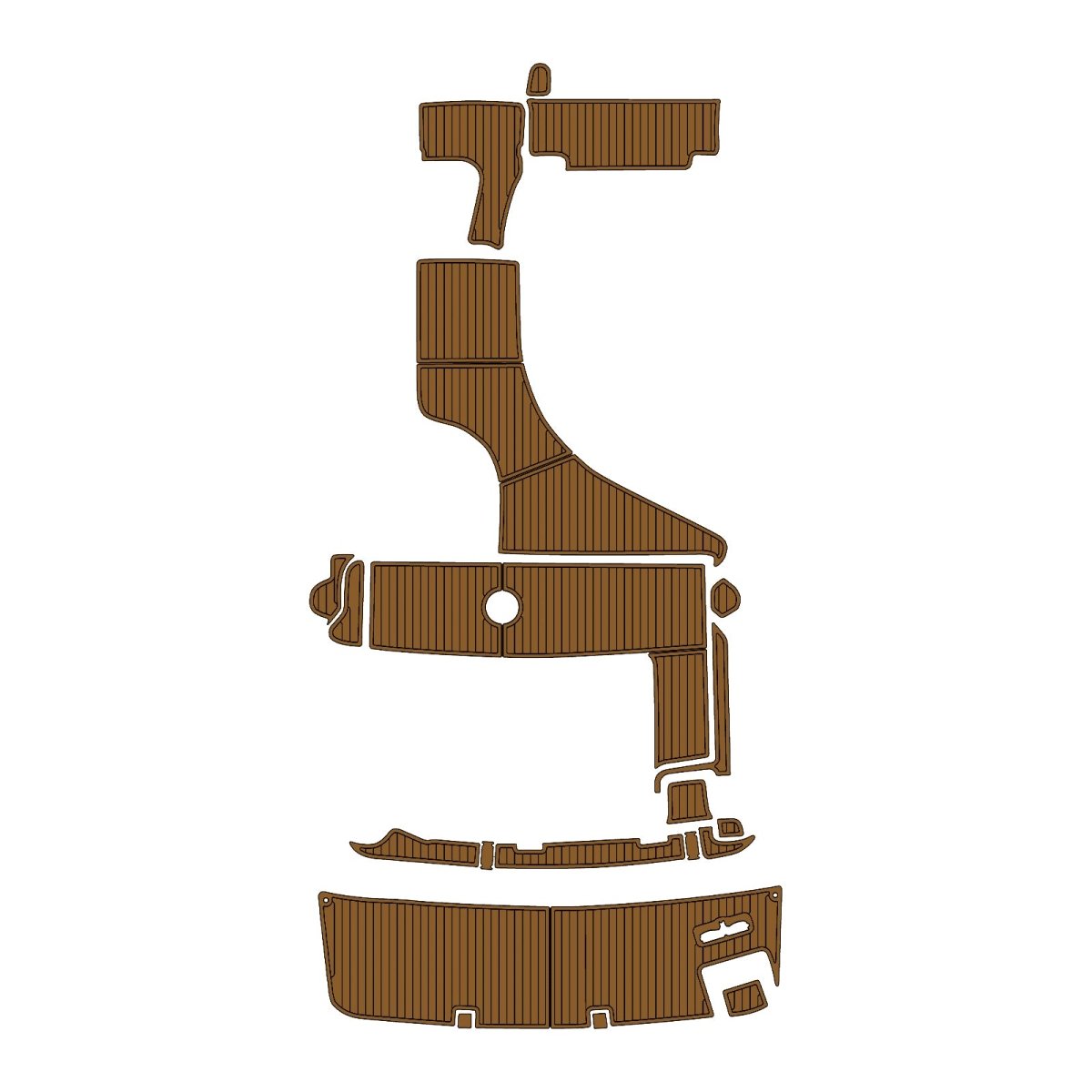 2003 RINKER 34' EVA Foam Faux Teak Boat Deck MatteMarine Flooring Marine Boat Decking Carpet Leaf Yacht Vehicle Pad - HJDECK