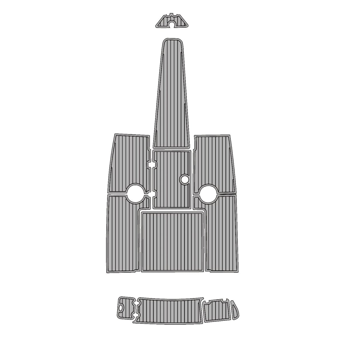 2004 Crownline LPX EVA Foam Faux Teak Boat Deck MatteMarine Flooring Marine Boat Decking Carpet Leaf Yacht Vehicle Pad - HJDECK