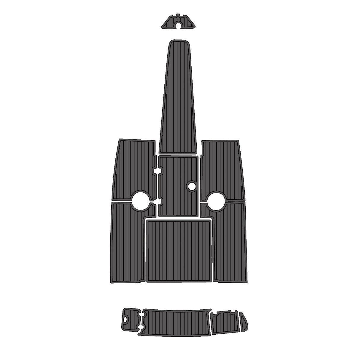 2004 Crownline LPX EVA Foam Faux Teak Boat Deck MatteMarine Flooring Marine Boat Decking Carpet Leaf Yacht Vehicle Pad - HJDECK