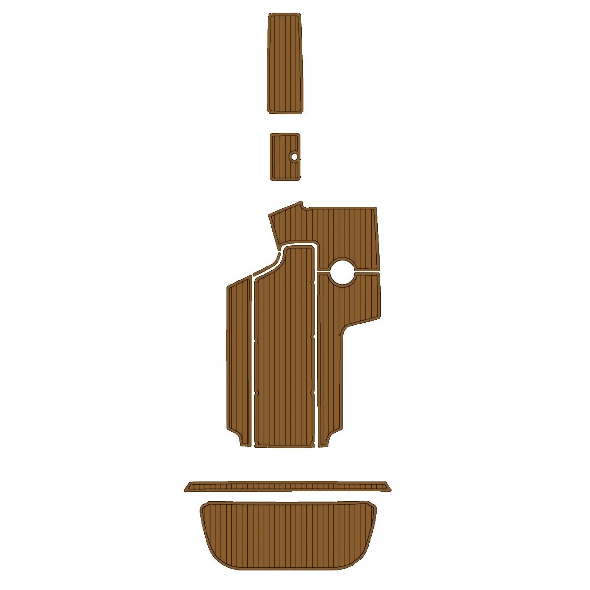 2005-2006 CENTURION ENZO SV240 EVA Foam Faux Teak Boat Deck MatteMarine Flooring Marine Boat Decking Carpet Leaf Yacht Vehicle Pad - HJDECK