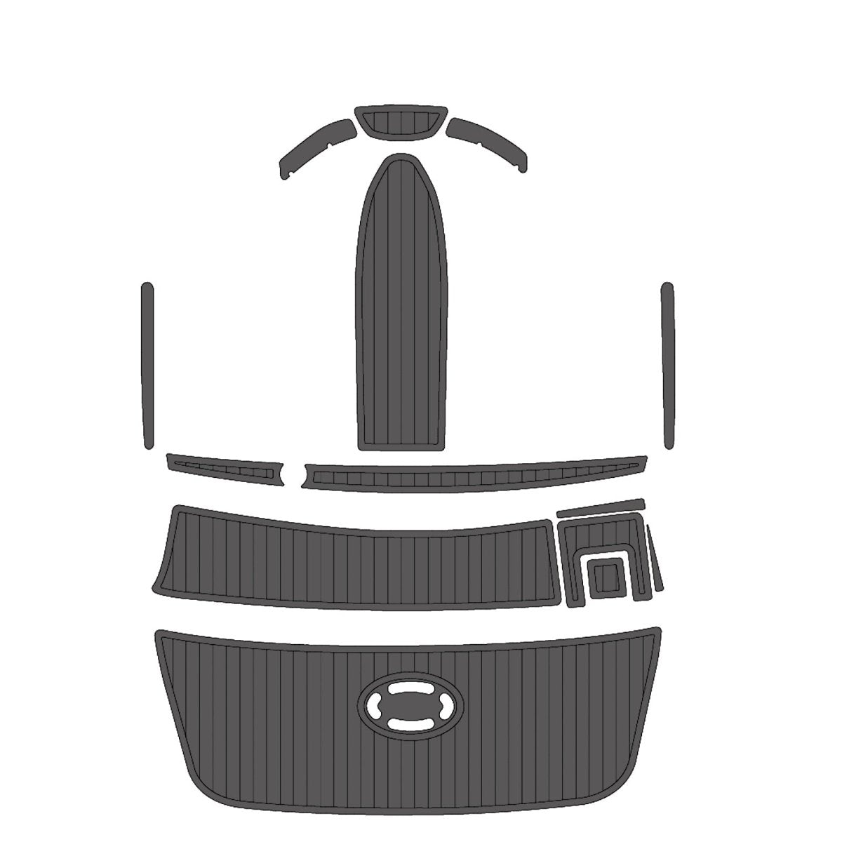 2005 BAYLINER 185 BOWRIDER EVA Foam Faux Teak Boat Deck MatteMarine Flooring Marine Boat Decking Carpet Leaf Yacht Vehicle Pad - HJDECK