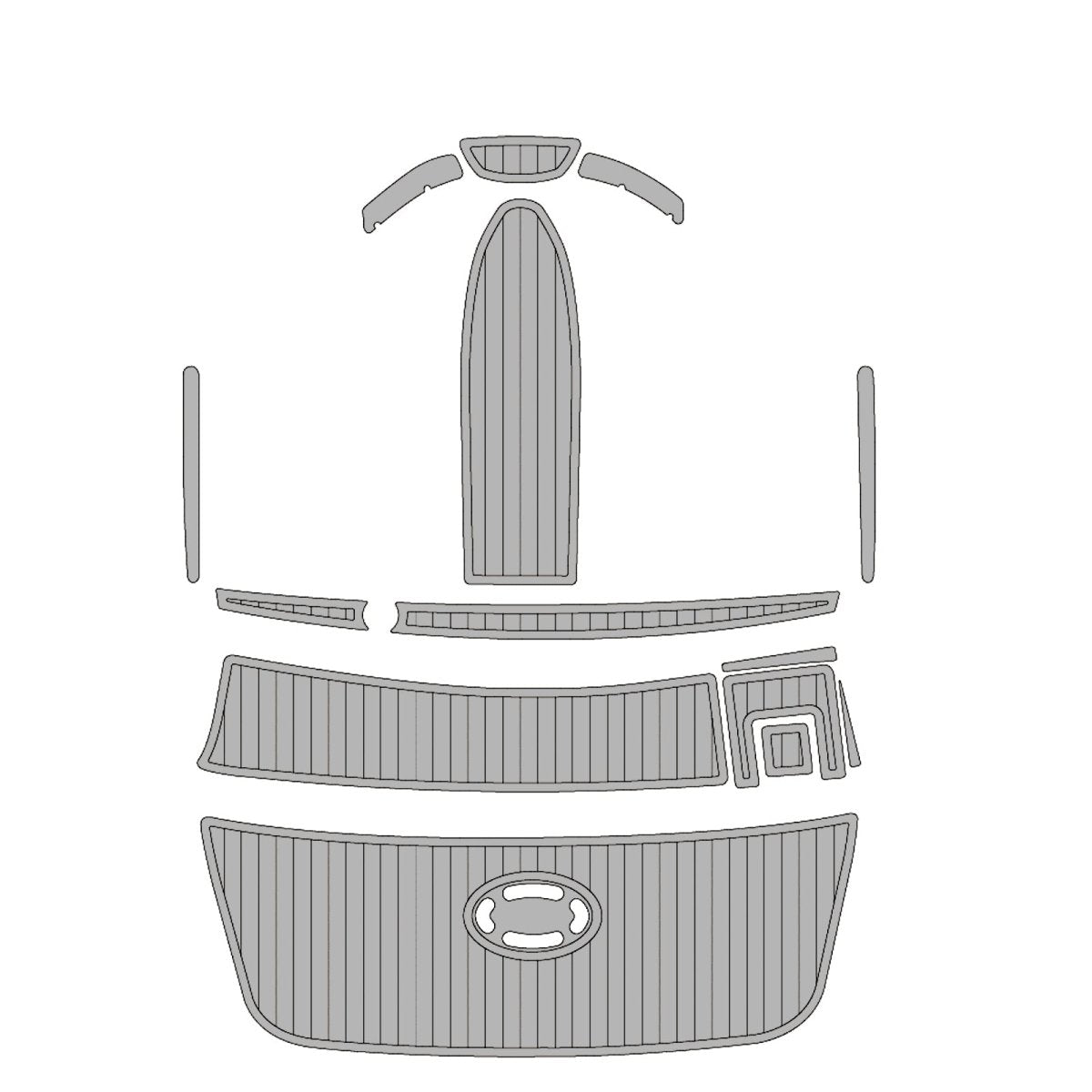 2005 BAYLINER 185 BOWRIDER EVA Foam Faux Teak Boat Deck MatteMarine Flooring Marine Boat Decking Carpet Leaf Yacht Vehicle Pad - HJDECK