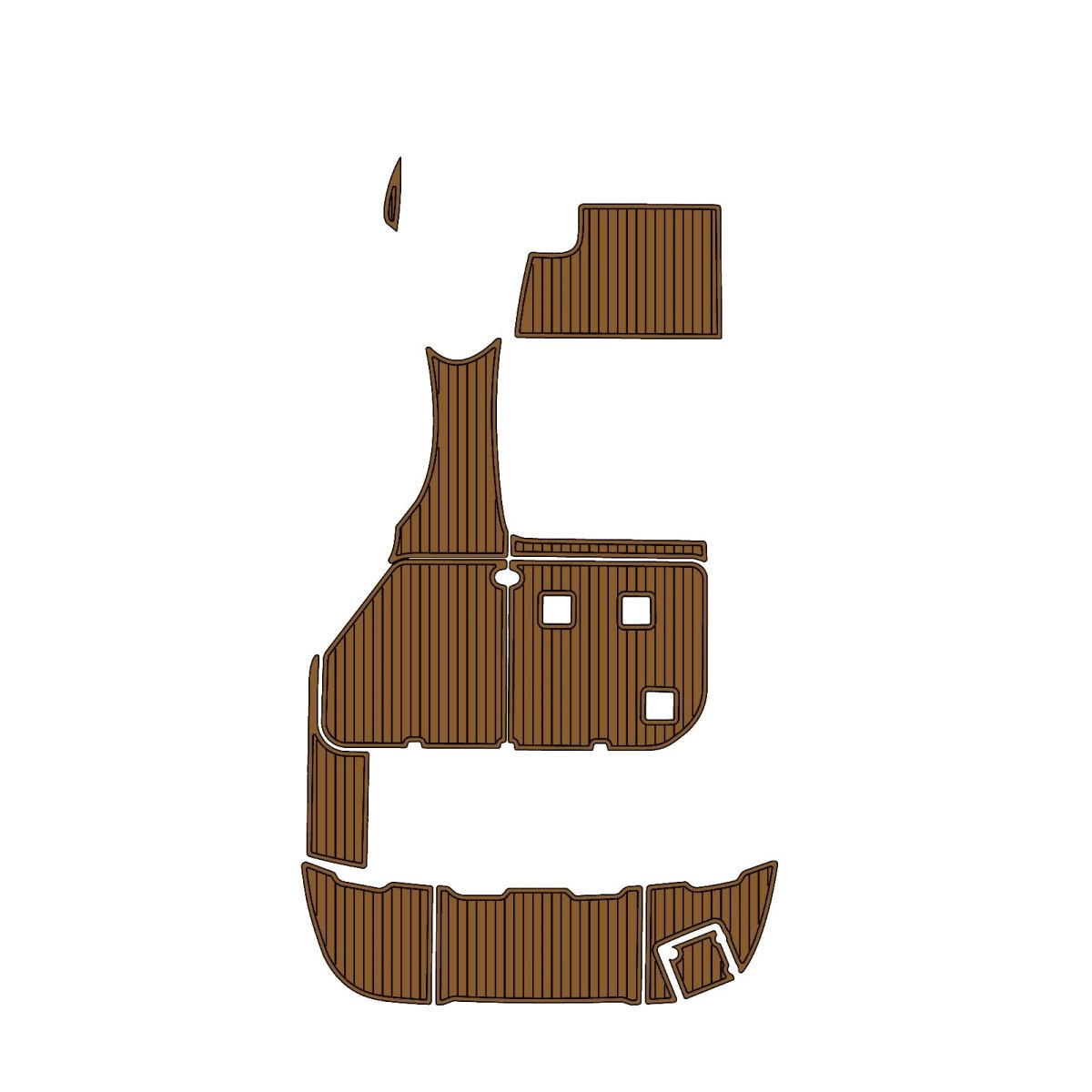 2005 CHAPARRAL SIGNATURE 290 EVA Foam Faux Teak Boat Deck MatteMarine Flooring Marine Boat Decking Carpet Leaf Yacht Vehicle Pad - HJDECK