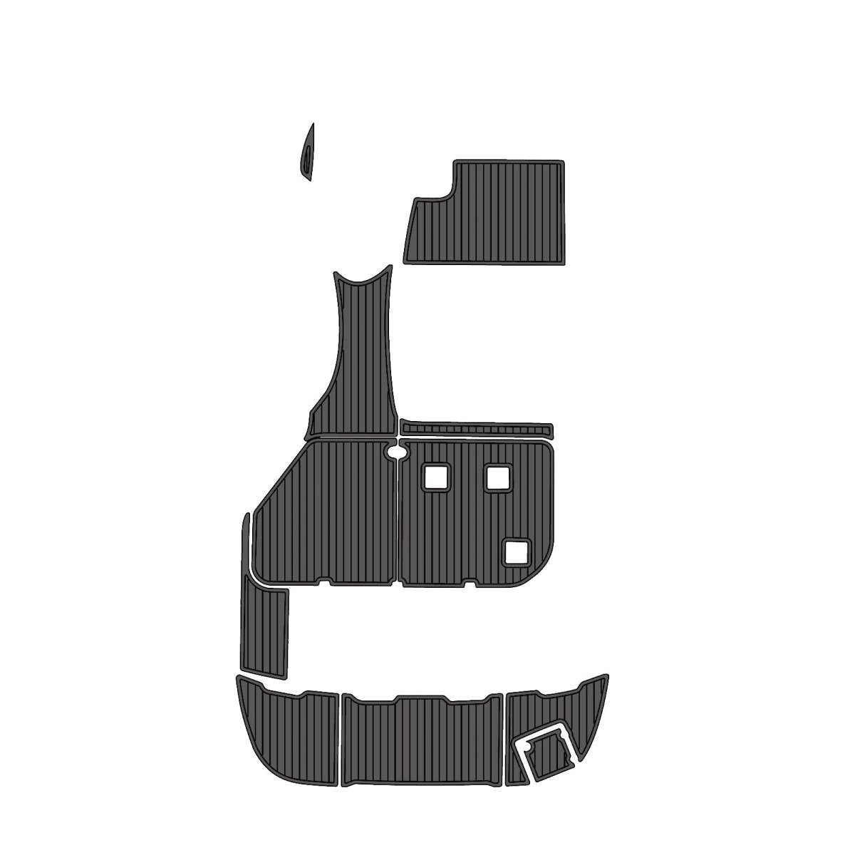 2005 CHAPARRAL SIGNATURE 290 EVA Foam Faux Teak Boat Deck MatteMarine Flooring Marine Boat Decking Carpet Leaf Yacht Vehicle Pad - HJDECK