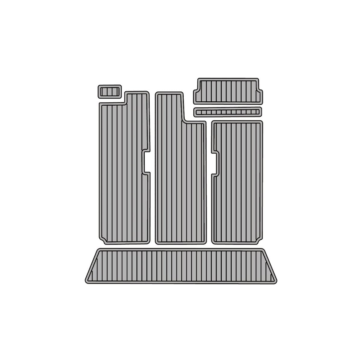 2005 Fountain Executioner 35 EVA Foam Faux Teak Boat Deck MatteMarine Flooring Marine Boat Decking Carpet Leaf Yacht Vehicle Pad - HJDECK