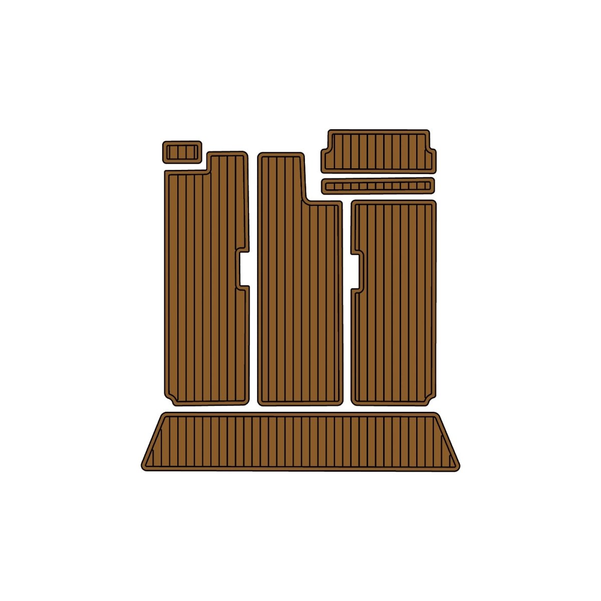 2005 Fountain Executioner 35 EVA Foam Faux Teak Boat Deck MatteMarine Flooring Marine Boat Decking Carpet Leaf Yacht Vehicle Pad - HJDECK