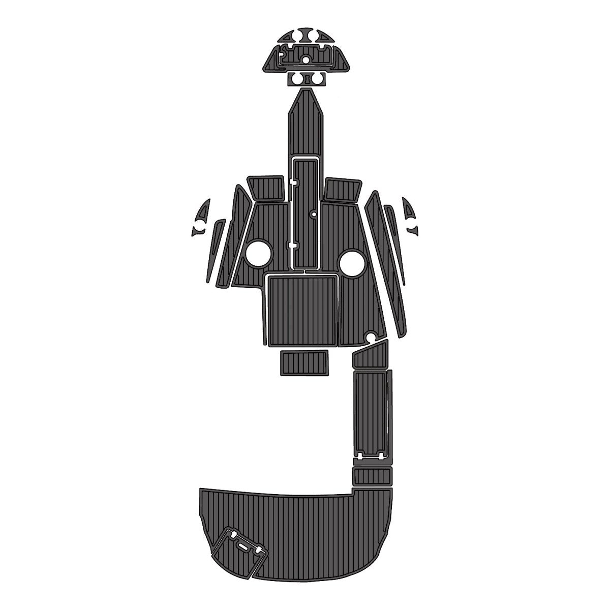 2005 RINKER 192 EVA Foam Faux Teak Boat Deck MatteMarine Flooring Marine Boat Decking Carpet Leaf Yacht Vehicle Pad - HJDECK