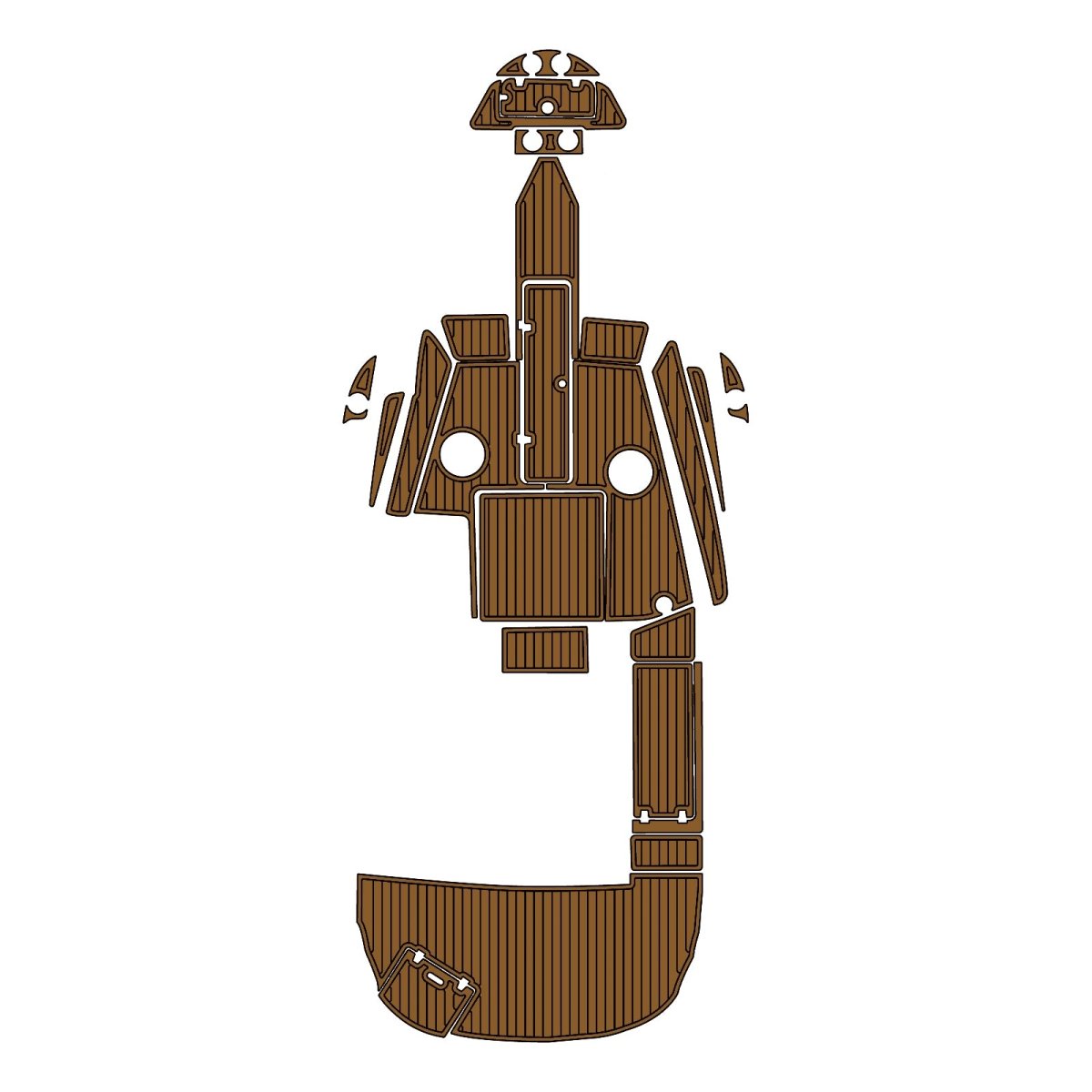 2005 RINKER 192 EVA Foam Faux Teak Boat Deck MatteMarine Flooring Marine Boat Decking Carpet Leaf Yacht Vehicle Pad - HJDECK