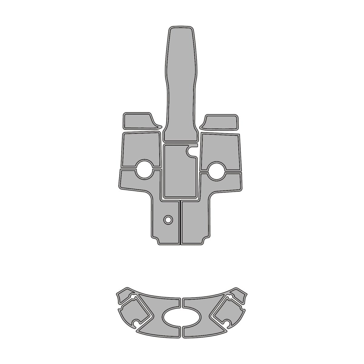 2006 Chaparral 236 EVA Foam Faux Teak Boat Deck MatteMarine Flooring Marine Boat Decking Carpet Leaf Yacht Vehicle Pad - HJDECK