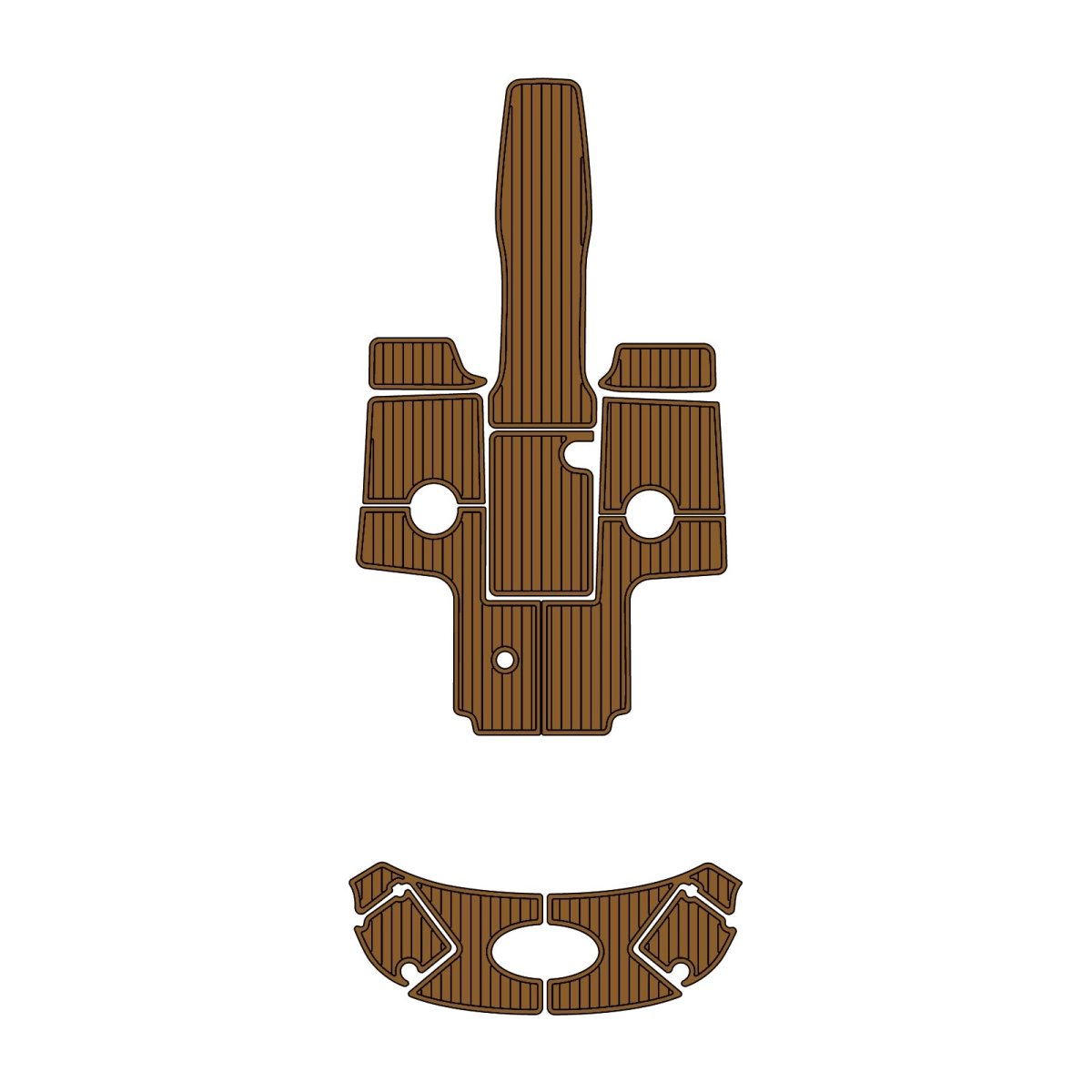 2006 Chaparral 236 EVA Foam Faux Teak Boat Deck MatteMarine Flooring Marine Boat Decking Carpet Leaf Yacht Vehicle Pad - HJDECK