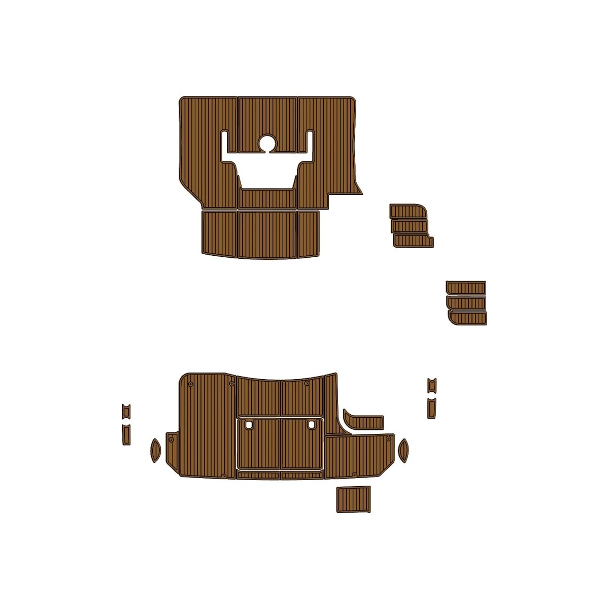 2006 Silverton 38SS EVA Foam Faux Teak Boat Deck MatteMarine Flooring Marine Boat Decking Carpet Leaf Yacht Vehicle Pad - HJDECK