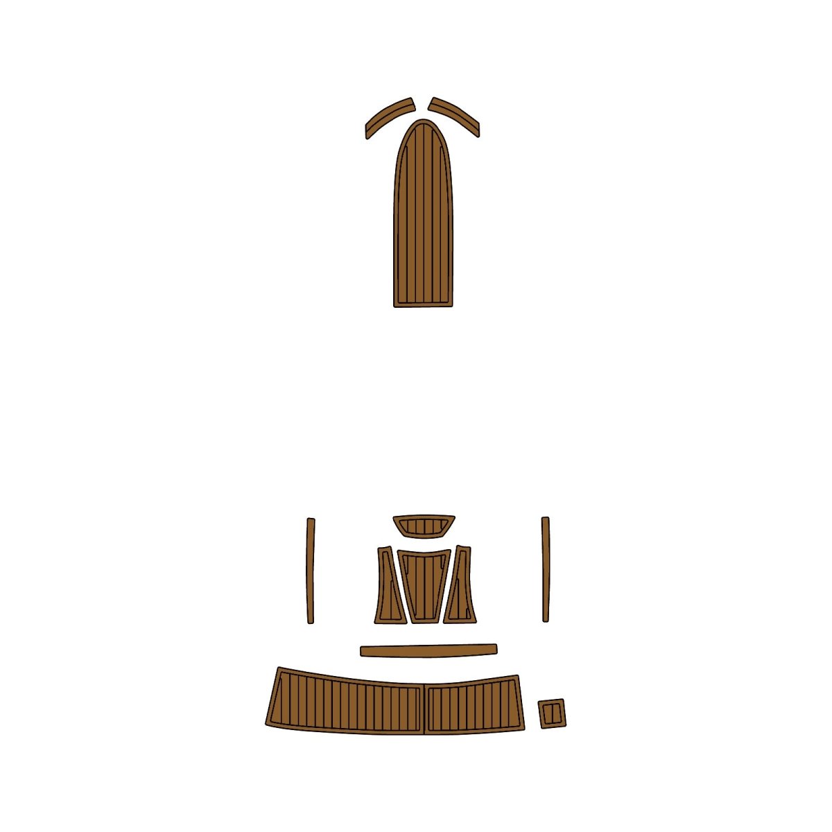 2007 BAYLINER 185 EVA Foam Faux Teak Boat Deck MatteMarine Flooring Marine Boat Decking Carpet Leaf Yacht Vehicle Pad - HJDECK