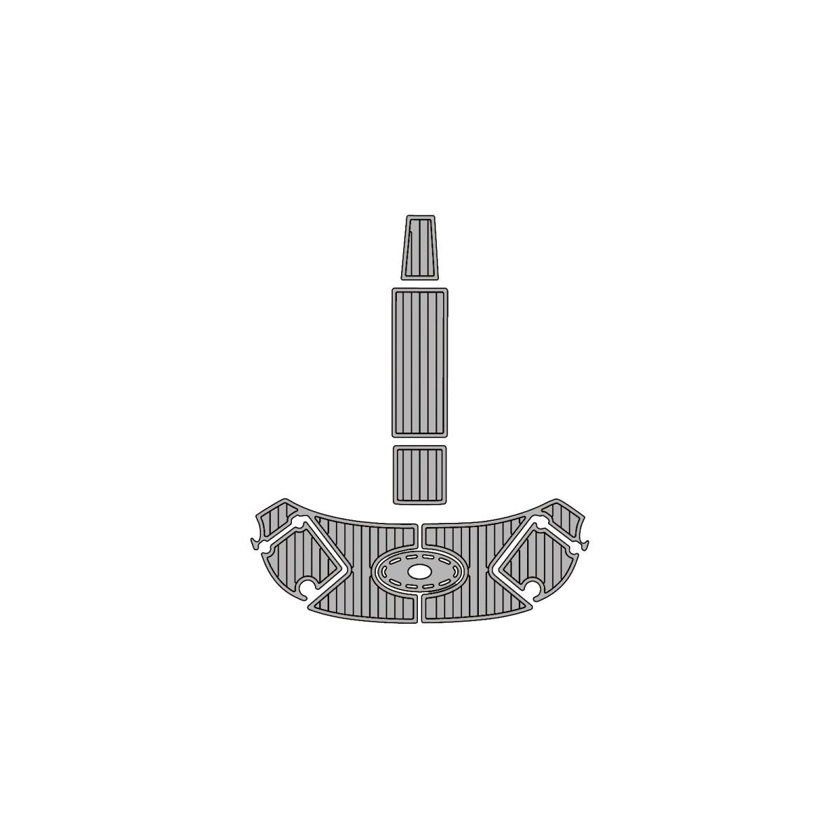 2007 Chaparral 236 SSI EVA Foam Faux Teak Boat Deck MatteMarine Flooring Marine Boat Decking Carpet Leaf Yacht Vehicle Pad - HJDECK