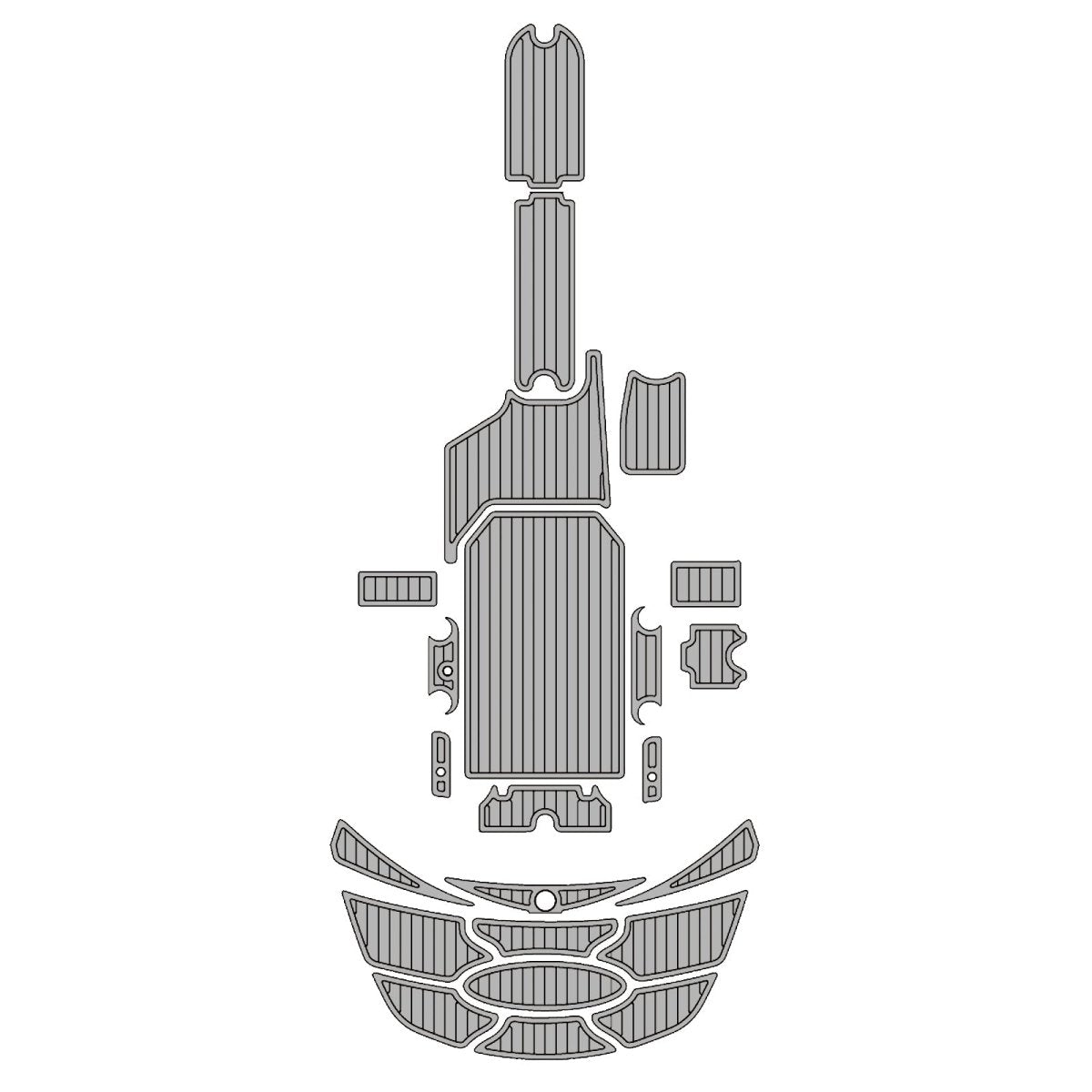 2007 NAUTIQUE 220 EVA Foam Faux Teak Boat Deck MatteMarine Flooring Marine Boat Decking Carpet Leaf Yacht Vehicle Pad - HJDECK