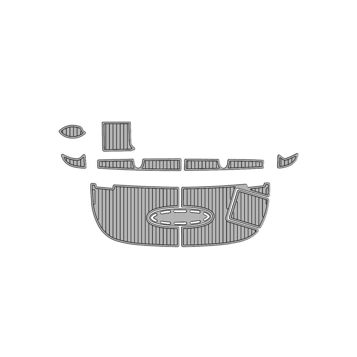 2007 Sea Ray 320 Sundancer EVA Foam Faux Teak Boat Deck MatteMarine Flooring Marine Boat Decking Carpet Leaf Yacht Vehicle Pad - HJDECK