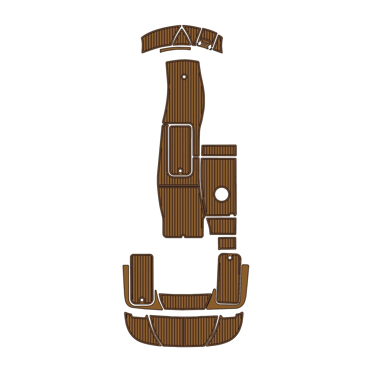 2008 Bayliner SD217 EVA Foam Faux Teak Boat Deck MatteMarine Flooring Marine Boat Decking Carpet Leaf Yacht Vehicle Pad - HJDECK