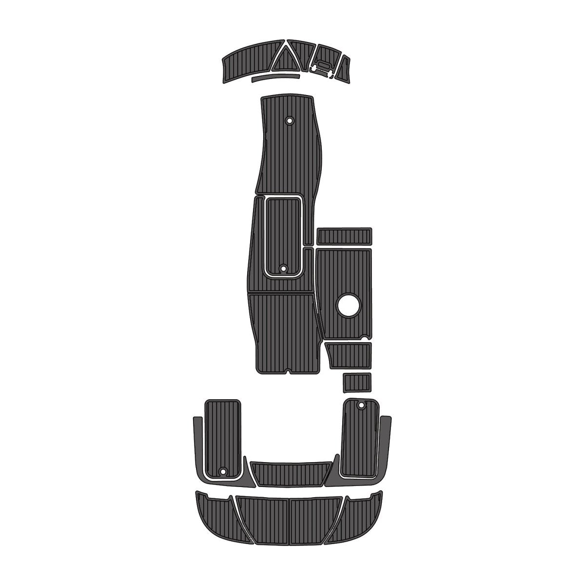 2008 Bayliner SD217 EVA Foam Faux Teak Boat Deck MatteMarine Flooring Marine Boat Decking Carpet Leaf Yacht Vehicle Pad - HJDECK