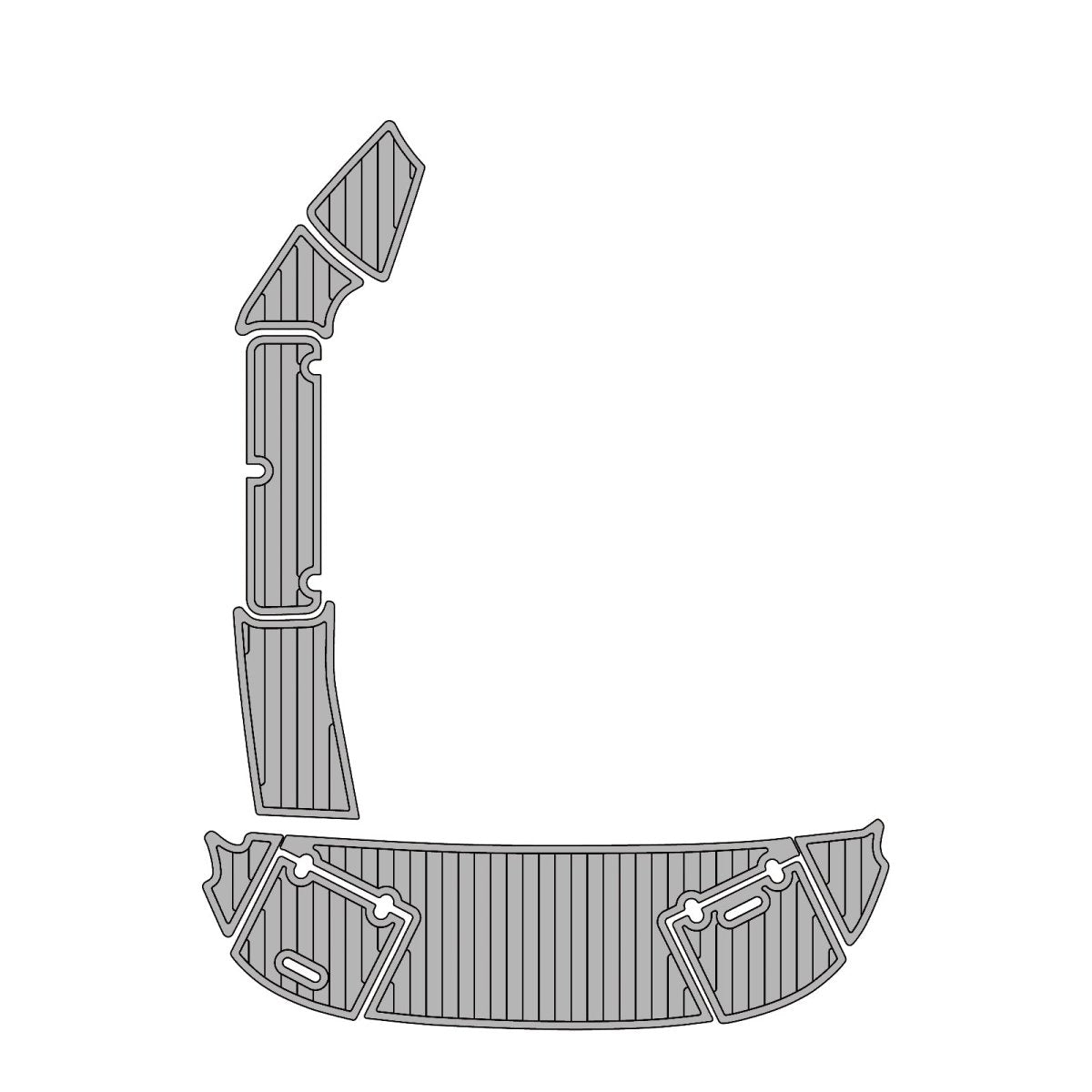 2009 RINKER 246 EVA Foam Faux Teak Boat Deck MatteMarine Flooring Marine Boat Decking Carpet Leaf Yacht Vehicle Pad - HJDECK