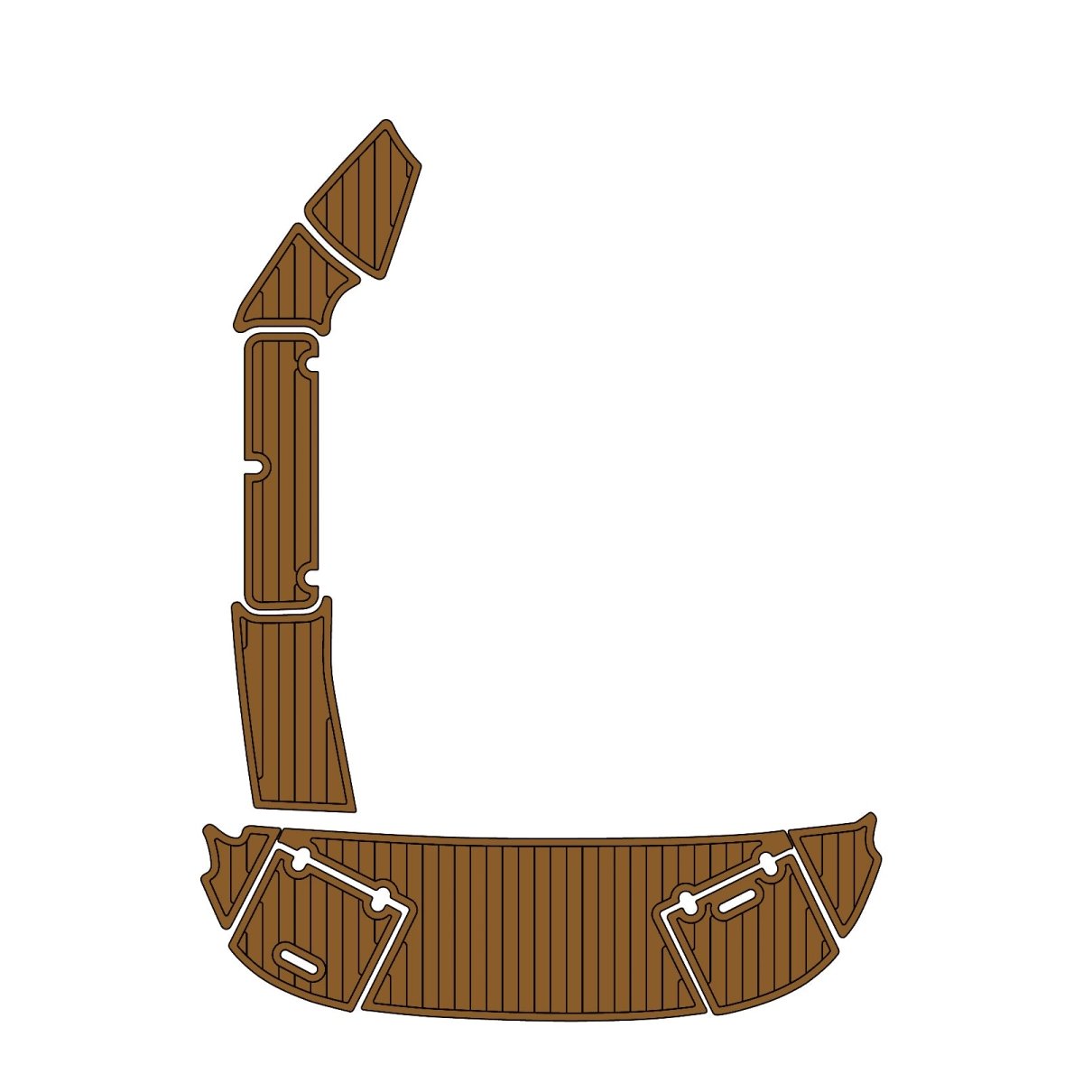 2009 RINKER 246 EVA Foam Faux Teak Boat Deck MatteMarine Flooring Marine Boat Decking Carpet Leaf Yacht Vehicle Pad - HJDECK