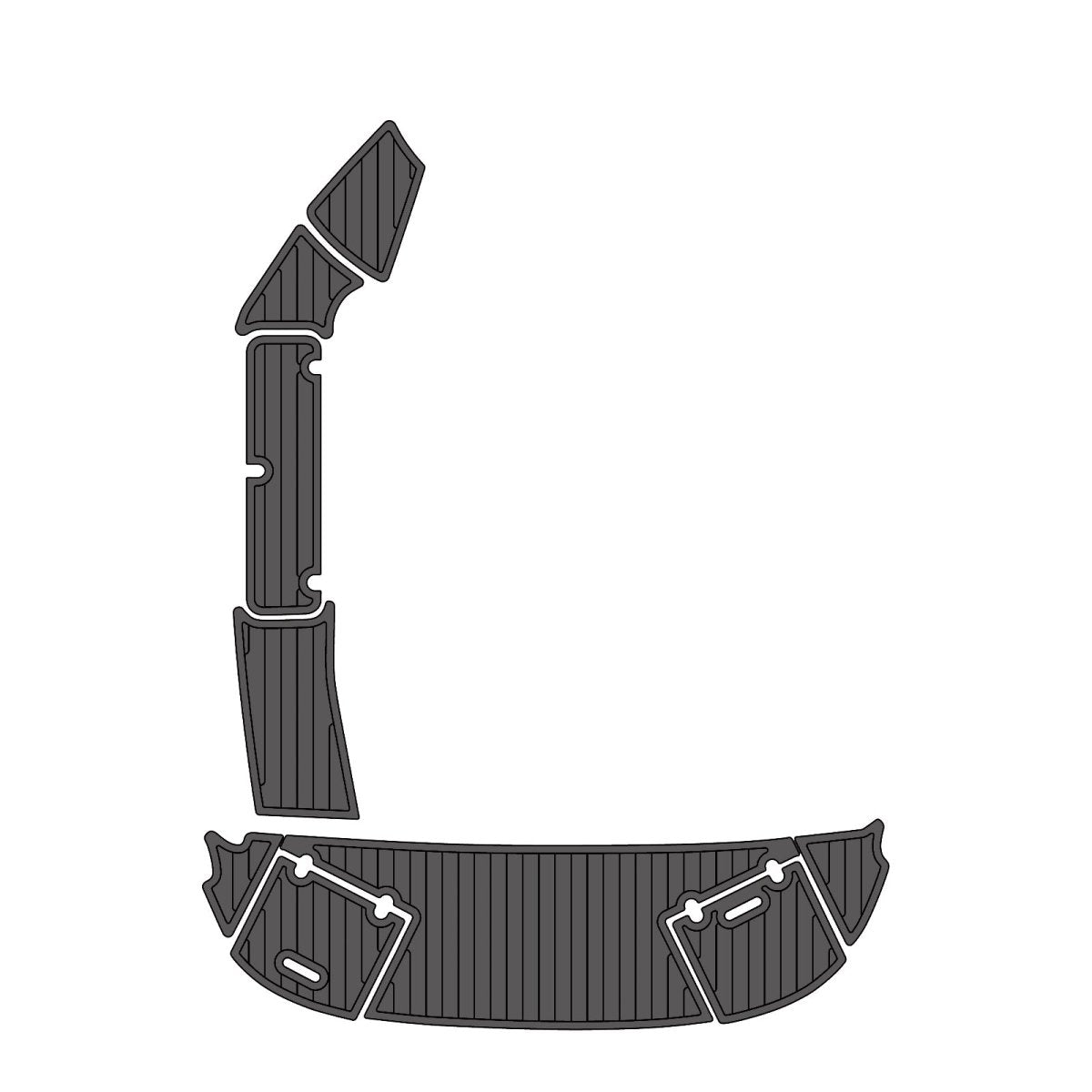 2009 RINKER 246 EVA Foam Faux Teak Boat Deck MatteMarine Flooring Marine Boat Decking Carpet Leaf Yacht Vehicle Pad - HJDECK