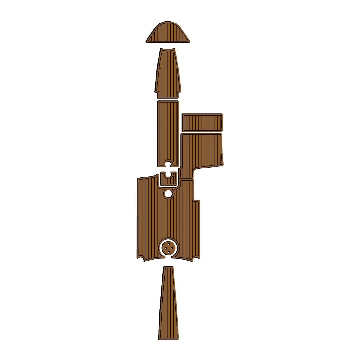 2010 MasterCraft X14 EVA Foam Faux Teak Boat Deck MatteMarine Flooring Marine Boat Decking Carpet Leaf Yacht Vehicle Pad - HJDECK