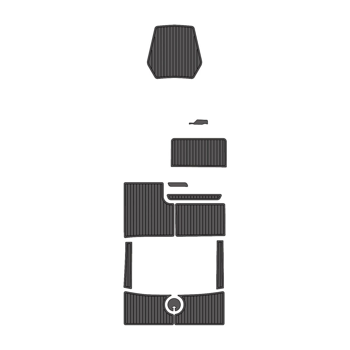 2011 Boston Whaler 370 Outage EVA Foam Faux Teak Boat Deck MatteMarine Flooring Marine Boat Decking Carpet Leaf Yacht Vehicle Pad - HJDECK