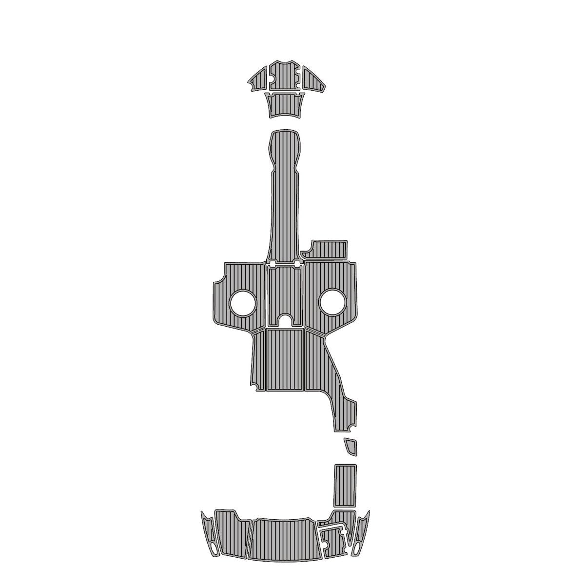 2011 Chaparral Sunesta 224 EVA Foam Faux Teak Boat Deck MatteMarine Flooring Marine Boat Decking Carpet Leaf Yacht Vehicle Pad - HJDECK