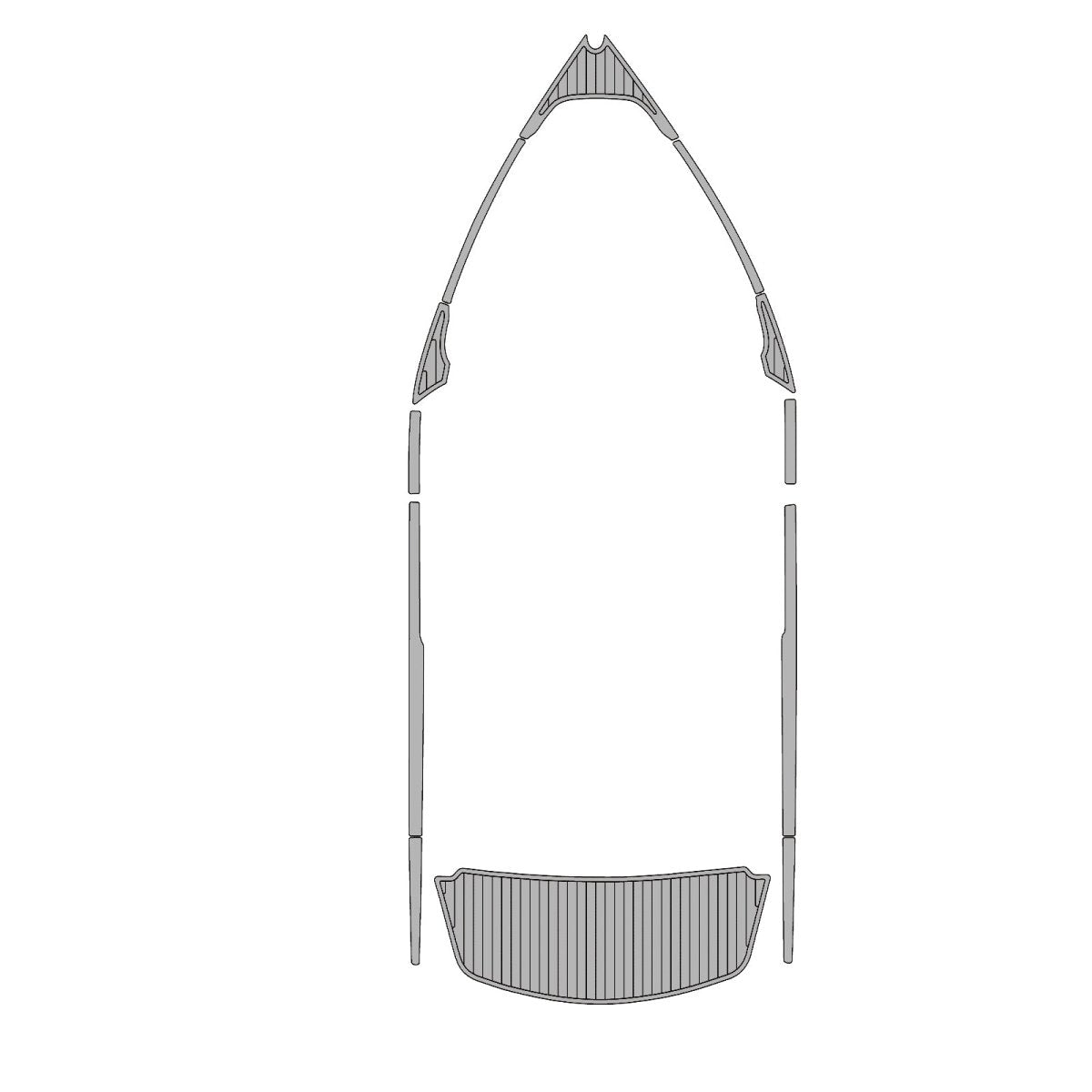 2011 Sanger Boats V237 EVA Foam Faux Teak Boat Deck MatteMarine Flooring Marine Boat Decking Carpet Leaf Yacht Vehicle Pad - HJDECK