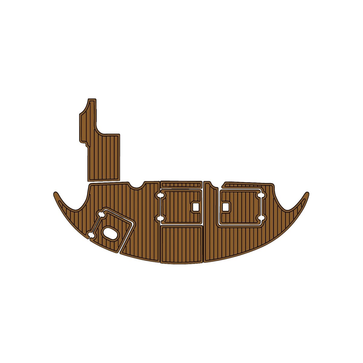 2012 Four Winns 348 Vista EVA Foam Faux Teak Boat Deck MatteMarine Flooring Marine Boat Decking Carpet Leaf Yacht Vehicle Pad - HJDECK